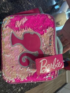 Barbie Pink Sequin Mermaid Lunch Box